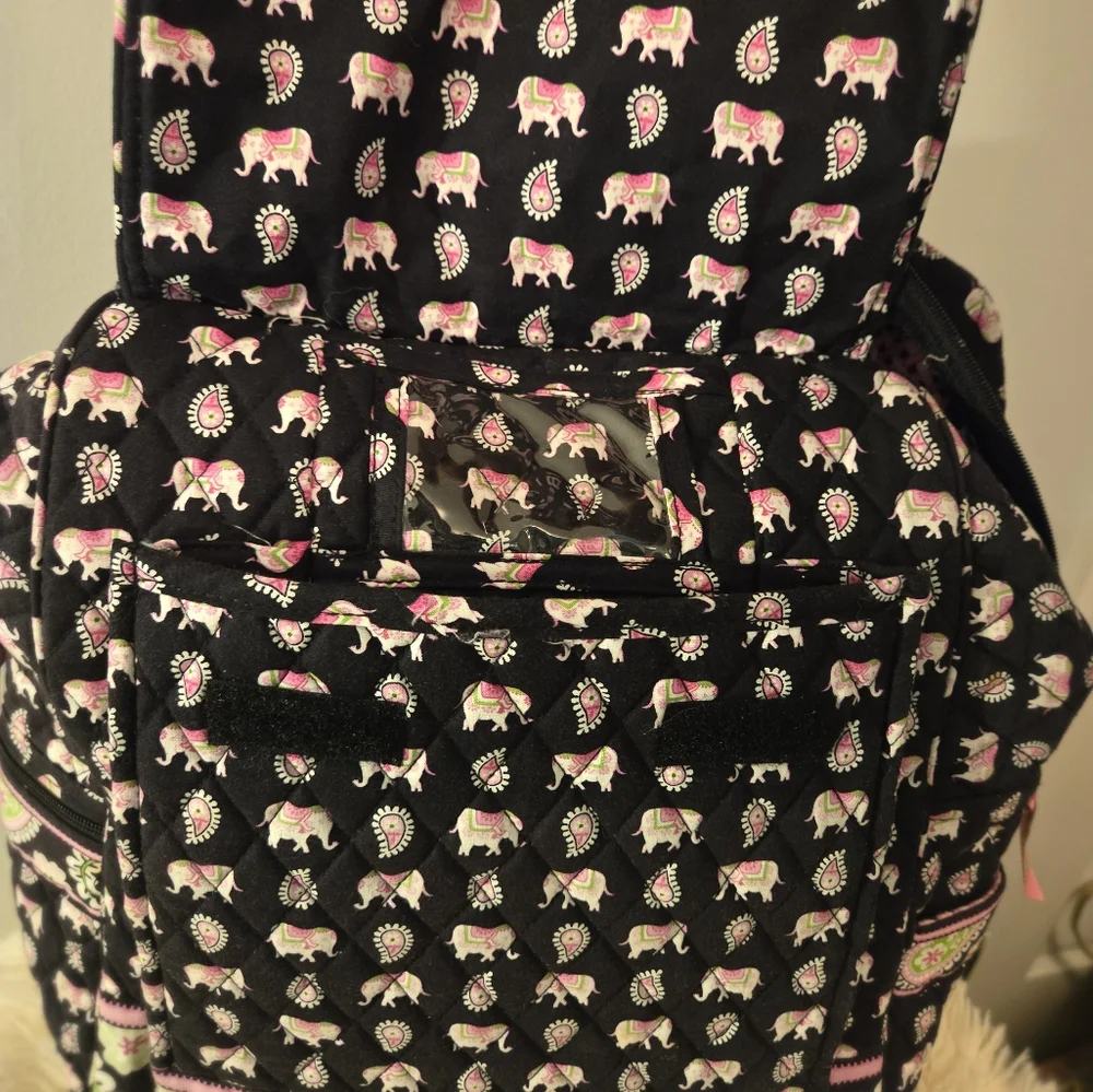 Vera Bradley Discontinued Pink Elephant Print Backpack